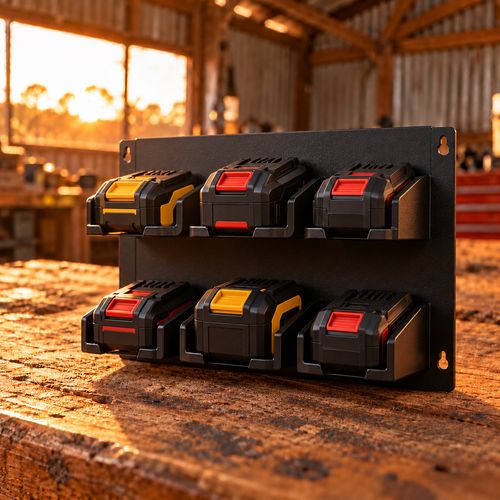 Wall mount battery holders